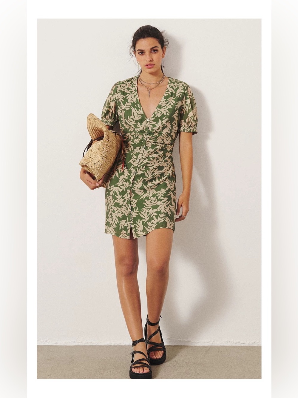 ba&sh women floral dress - never used size 1